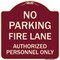 Signmission Parking Fire Lane Authorized Personnel Heavy-Gauge Aluminum Sign, 18" x 18", BU-1818-23340 A-DES-BU-1818-23340 - alternate 1